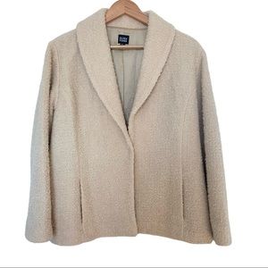 Eileen Fisher | Nude Tweed Airy Boucle Wool Blend Coat Jacket